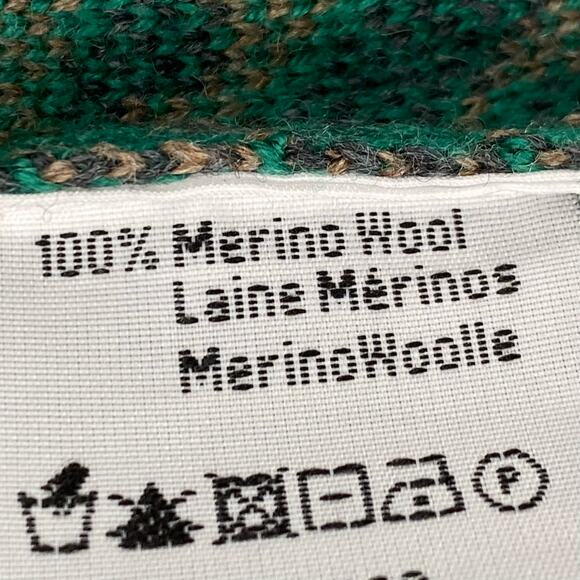 Neve Merino Wool Cardigan Knit Sweater Womens XS Gray Green Boho Cottagecore - Picture 14 of 16